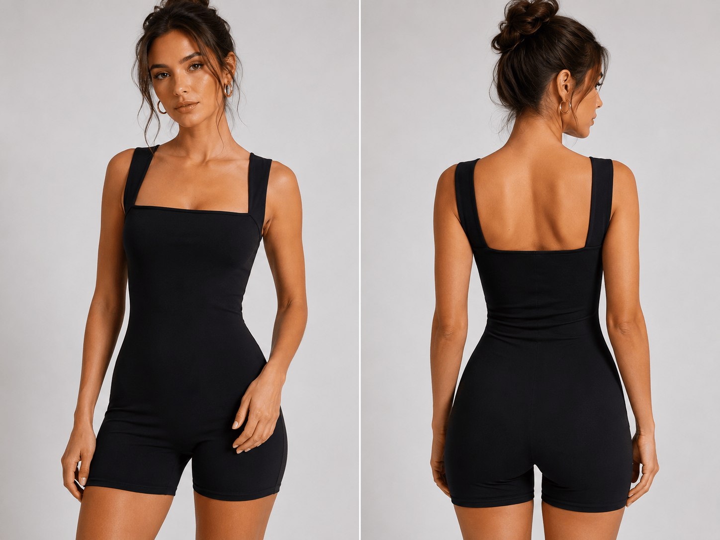Knitwear 5——Women's Square Neck Sleeveless Romper